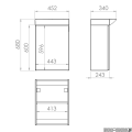 Elita Ravell Set szafka z umywalką komplet 45xx68x25cm biały połysk 166239