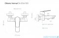 Oltens Vernal bateria wannowa chrom 34004100