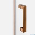 New Trendy Nesta Copper Brushed kabina 80x110x200 cm lewa wspornik równoległy miedź szczotkowana/szkło przejrzyste K-4594
