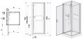 Sanplast Basic Complete KCDJ/BASIC-SHP+Bza kabina czterościenna kompletna 80x80x202 cm przejrzysta 602-460-0220-01-4H0