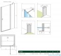 Radaway Nes Black Dwj II drzwi wnękowe 120cm prawe czarny mat/szkło przejrzyste 10036120-54-01R