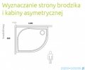Radaway Brodzik półokrągły Patmos E 120x90 lewy ze zdejmowaną obudową 4P91217-03L