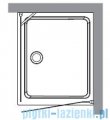 Kerasan Retro Kabina prostokątna lewa szkło dekoracyjne przejrzyste profile brązowe 80x96 9143N3