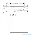 Geberit Selnova Umywalka 60x48cm 500.305.01.5