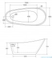 Besco Melody wanna 150x80cm wolnostojąca z syfonem #WAS-150-M