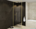 Besco Icon Gold 100x200cm kabina walk-in Złoty połysk/szkło  przejrzyste ICG-100-200C