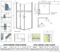 Radaway Nes KDD B / KDD I kabina 80x90cm lewa chrom przejrzyste 10024080-01-01L/10015090-01-01R