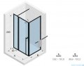 Riho Lucid GD203 kabina prysznicowa z wieszakiem 130x100cm czarna G005024121