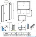 Radaway Nes 8 Dwjs drzwi wnękowe 130cm prawe przejrzyste 10084690-01-01R/10084610-01-01