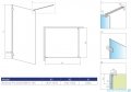Radaway Essenza Pro Gold 105x200 kabina Walk-in złoty połysk/szkło przejrzyste 10103105-09-01