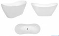 Besco zestaw wanna wolnostojąca Viya 160x70cm + bateria Decco czarna #WMD-160-V/BW-D-CZ
