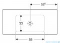 Geberit One Umywalka meblowa bez otworu na baterię 105x48cm KeraTect 505.011.01.4