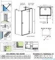 Radaway Fuenta Kdj+S kabina 100x90x100cm prawa chrom połysk szkło przejrzyste 1384052-01-01/1384020-01-01R/1384052-01-01