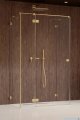 Radaway Essenza Pro Brushed Gold Kdj+S kabina 75x80x75cm lewa szczotkowane złoto 10097380-99-01L/10098075-01-01/10098075-01-01