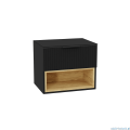 Excellent Tuto 2.0 szafka wisząca 60x50x46,5 cm front ryflowany czarny mat MLEX.2171.K.60.031B.BKBK