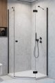 Radaway Essenza Black Ptj kabina pięciokątna 80x90cm prawa szkło przejrzyste 1385010-54-01R/1385052-01-01