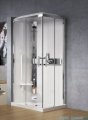 Novellini Glax 3 kabina z hydromasażem 100x80 lewa srebrny GL3A100ST1-1B