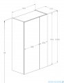 Roca Extra Kolumna łazienkowa niska z 2 drzwiami 100x60x31 ONYX MAT A857961531
