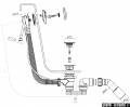 Omnires syfon wannowy automatyczny z napełnianiem chrom TK152-3.01+64-SCR