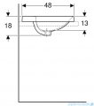 Geberit VariForm Umywalka okrągła z półką z otworem na baterię 48cm 500.706.01.2