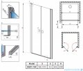 Radaway Nes Brushed Nickel DWD I drzwi wnękowe 100cm szczotkowany nikiel szkło przejrzyste 10027100-91-01