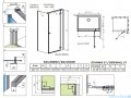 Radaway Essenza Kdj Brushed Nickel kabina 110x120cm prawa szczotkowany nikiel 1385041-91-01R/1384054-01-01