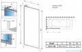 Radaway Modo F SL Brushed Gold PNJ II parawan nawannowy 100cm lewy szczotkowane złoto/przejrzyste 10406100-99-01L