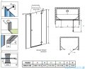 Radaway Torrenta DWJS drzwi wnękowe 190 prawe przejrzyste 1320812-01-01R/1320520-01-01