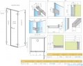 Radaway Arta Kds II kabina 100x75cm lewa szkło przejrzyste 386521-03-01R/386103-03-01/386108-03-01
