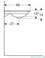 Geberit One Umywalka meblowa z otworem na baterię 75x48cm KeraTect 505.010.01.2