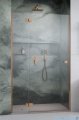 Radaway Essenza Brushed Copper Dwj drzwi wnękowe 80cm lewe szczotkowana miedź/szkło przejrzyste 1385012-93-01L