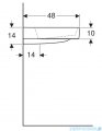 Geberit One CleanDrain Umywalka prostokątna 75x48cm KeraTect 505.035.00.1