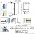 Radaway Euphoria KDJ Kabina prysznicowa 100x100 lewa szkło przejrzyste 383612-01L/383240-01L/383052-01