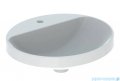 Geberit VariForm Umywalka owalna z półką z otworem na baterię, bez przelewu 50x45cm 500.714.01.2