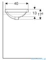 Geberit VariForm Umywalka owalna wpuszczana w blat bez przelewu 50x40cm KeraTect 500.710.00.2