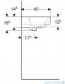 Geberit Selnova Compact Umywalka bez otworu na baterię, z przelewem 65x40cm 501.892.00.7