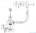 Besco Integra 150x75cm wanna asymetryczna lewa + obudowa CZARNY mat + syfon CZARNY #WAI-150-PL/#OAI-150-NSC/19977