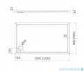 Schedpol Schedline Sharper Cement Stone brodzik prostokątny 80x120x4,5cm 3S.S1P-80120/CT/ST