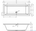 Riho Lusso 190x80cm wanna prostokątna z hydromasażem Pneumatic S2 lewa + nogi + syfon BA59-PNES2-L