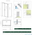 Radaway Nes Black Kds II kabina 90x90cm lewa czarny mat/szkło przejrzyste 10033090-54-01L/10040090-54-01