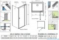 Radaway Nes 8 Kdj II kabina 80x75cm prawa przejrzyste 10086080-01-01R/10089075-01-01