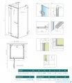 Radaway Euphoria KDJ+S Kabina przyścienna 75x90x75 lewa szkło przejrzyste 383612-01L/383221-01L/383056-01/383034-01