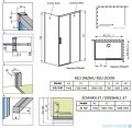 Radaway Idea Kdj kabina 140x110cm prawa szkło przejrzyste 387044-01-01R/387053-01-01L
