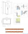 Radaway Idea Gold Kdj kabina 160x80cm lewa złoty połysk/szkło przejrzyste 387046-09-01L/387051-09-01R