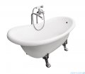 Besco Otylia Glam srebrna 170x77 wanna wolnostojąca Retro + nogi czarne #WKO-170-GSB