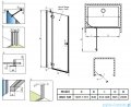 Radaway Essenza Dwj drzwi wnękowe 130cm lewe szkło przejrzyste 1385017-01-01L