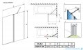 Radaway Nes 8 PND II parawan nawannowy 100cm prawy chrom połysk/przejrzyste 10088100-01-01R