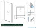 Radaway Nes Black Dwd I drzwi wnękowe 100cm czarny mat/szkło przejrzyste 10027100-54-01
