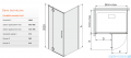 Sanplast Space Line KNDJ2L/SPACE kabina prostokątna 80x100x203 cm lewa przejrzysta 600-100-1130-42-401