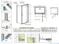 Radaway Essenza Kdj Gold kabina 120x80cm prawa szkło przejrzyste 1385042-09-01R/1384051-01-01